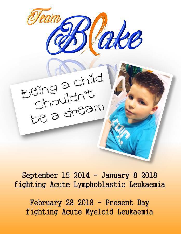 Blake Bond Undergoing Bone Marrow Transplant