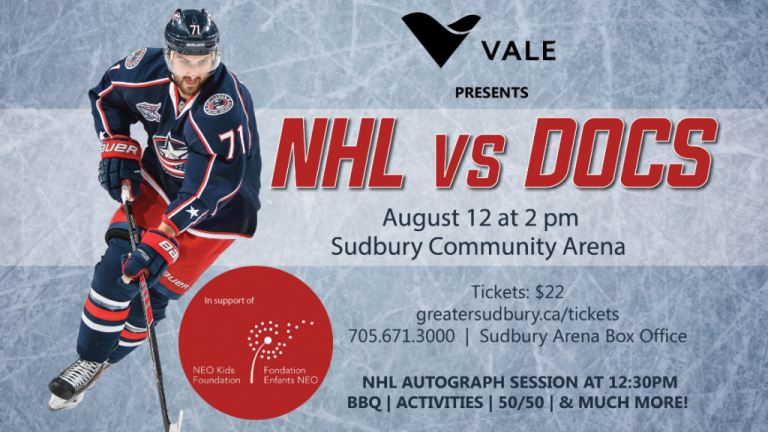 NHL players and local physicians will battle it out on the ice in support of NEO Kids