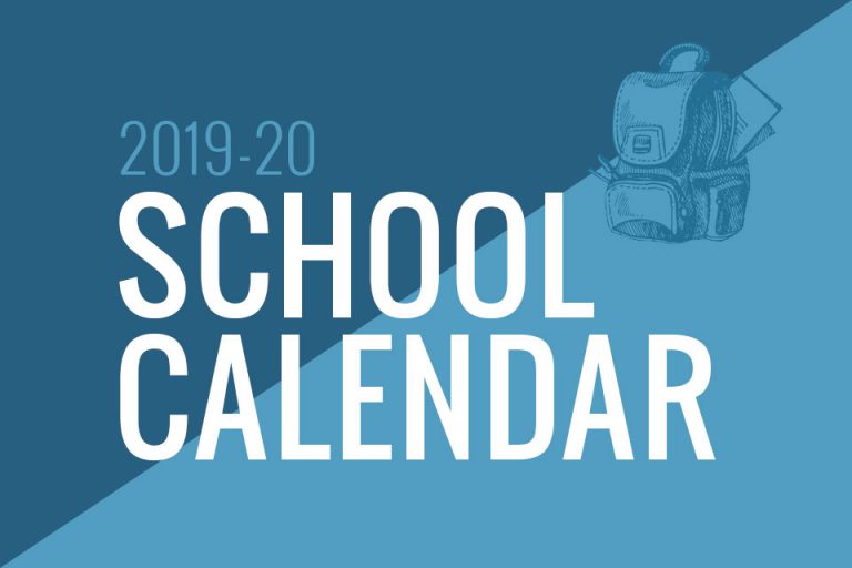 SCHOOL CALENDAR SET FOR 2019-2020