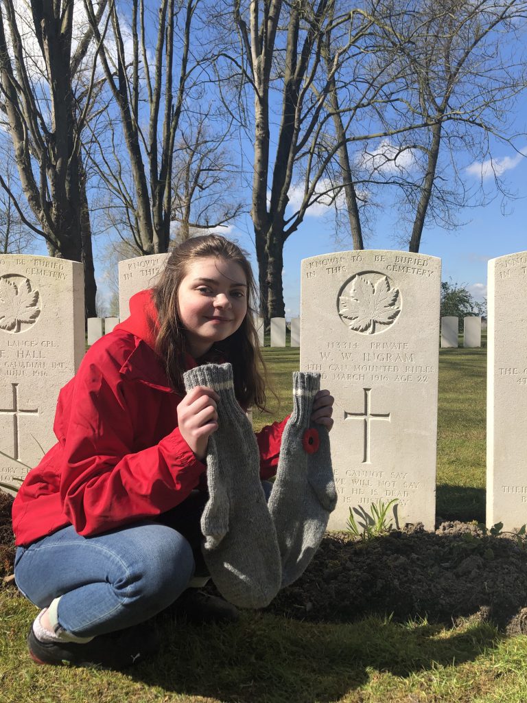 MASSEY TEEN VISITS FAMILY MEMBER’S GRAVE SITE, VIMY RIDGE