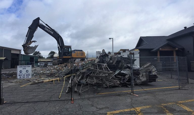 Old Espanola fire hall demolished
