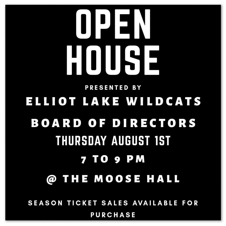 The Elliot Lake Wildcats hosting open house