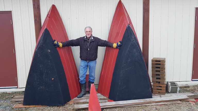 Historical pointer boat dismantled and repurposed