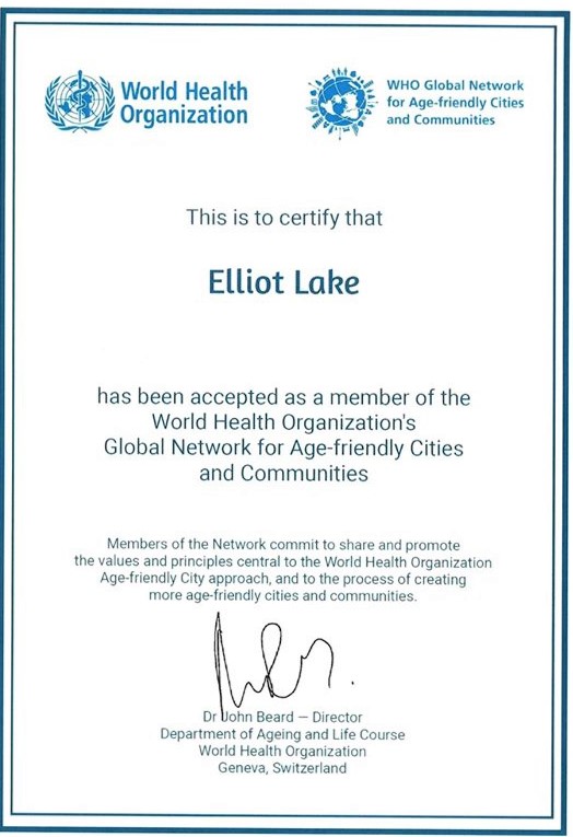 Elliot Lake recognized internationally