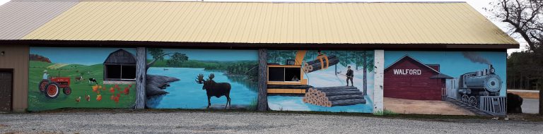 Award winning local artist completes mural at Walford Community Centre