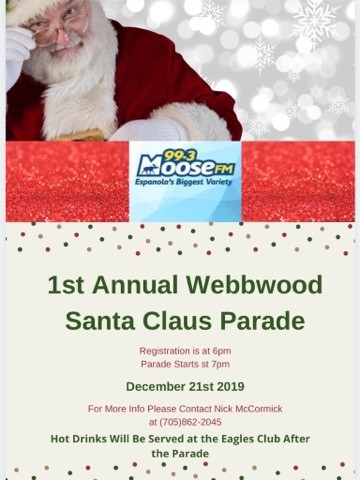 First Annual Webbwood Santa Claus Parade set to go