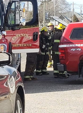 Espanola firefighters put out shed fire
