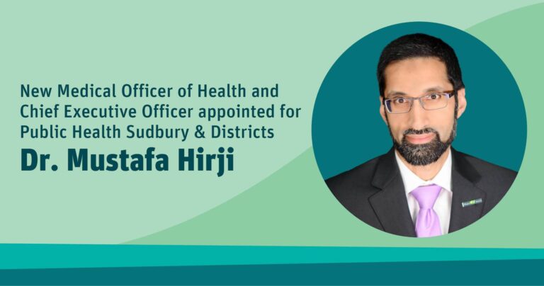 Public Health Sudbury & Districts welcomes new Medical Officer of Health