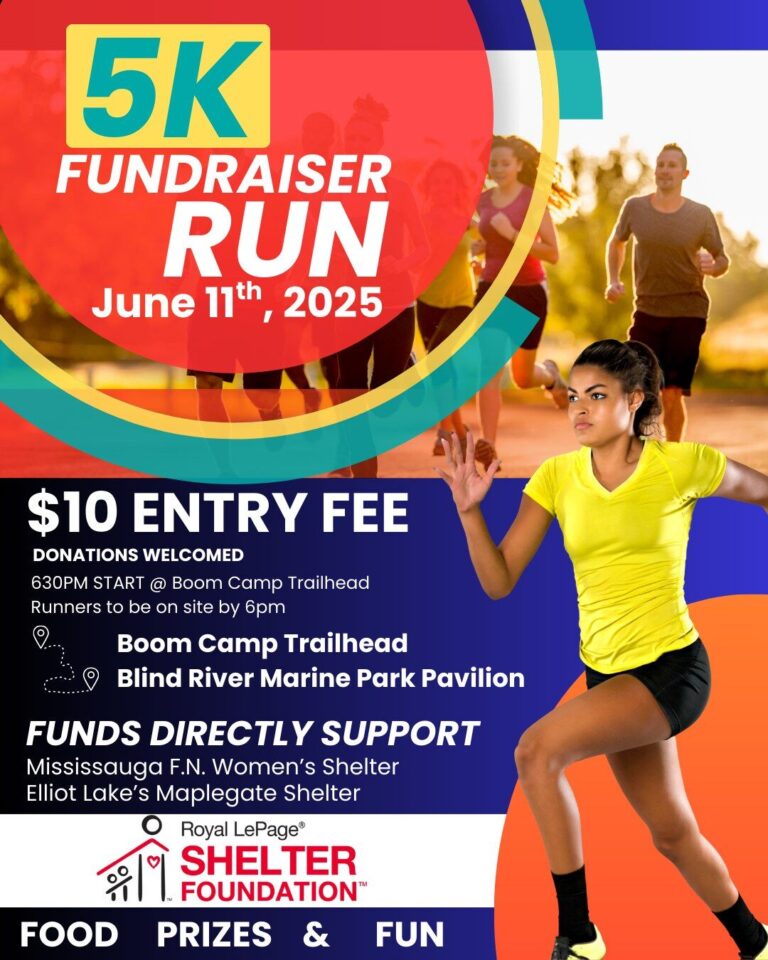 Blind River runner organizing event for shelters