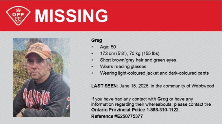 Manitoulin OPP ramps up search for Webbwood man