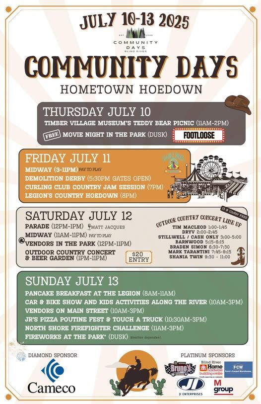 Blind River’s Community Days kicks off tomorrow